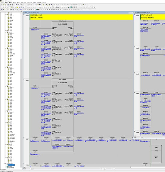 制御ソフト、タッチパネル画面のソフト設計図面